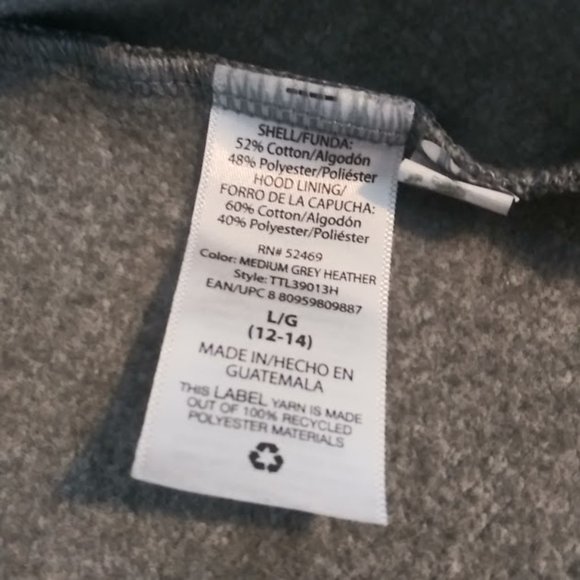 Time And Tru women's L (12-14) gray hooded sweater - Picture 12 of 13